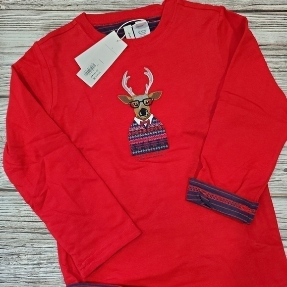 Janie and Jack Reversible Moose Top Size 5 NWT - Picture 1 of 5